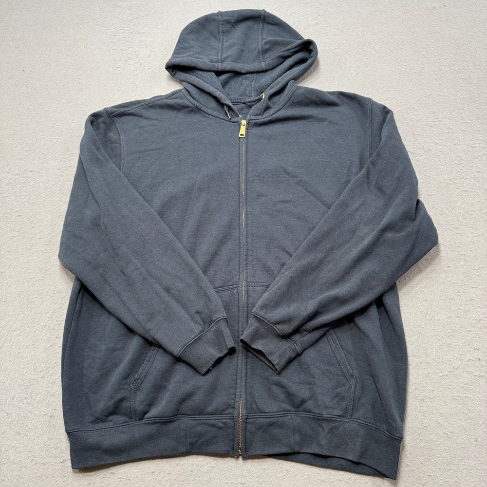 Carhartt Hoodie Mens XL Black Zip Up Fleece Lined Original Fit Midweight Utility